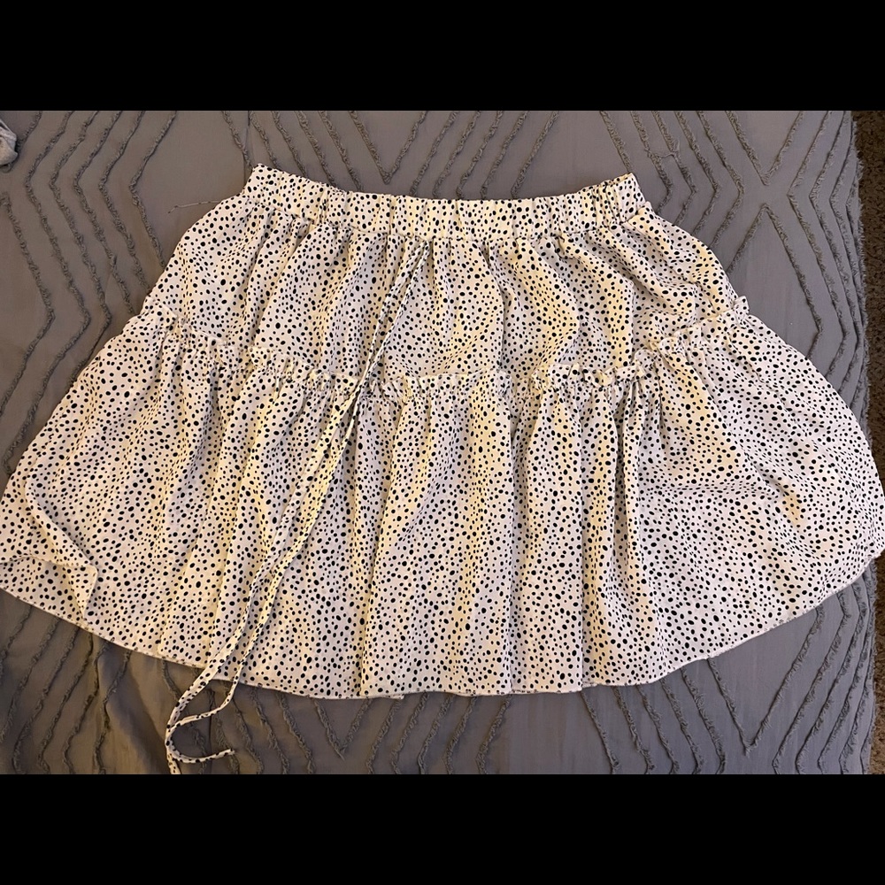 cute white spotted skirt